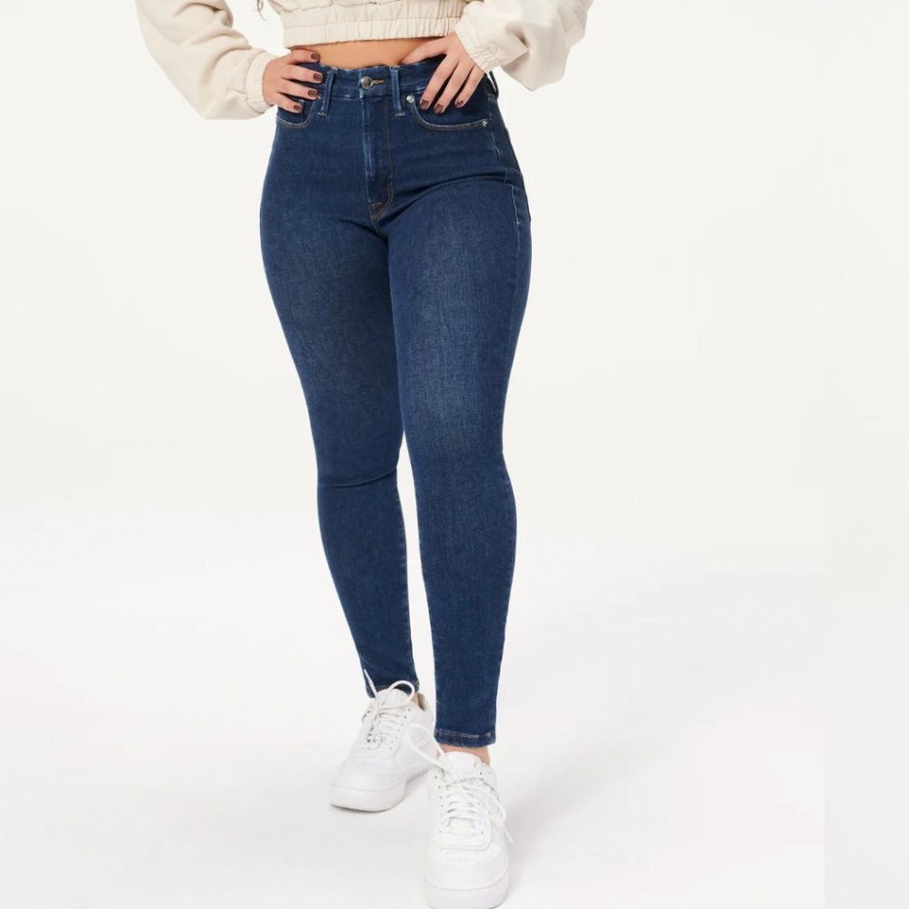 GOOD AMERICAN Always Fits Good Waist Skinny Jeans in Blue821 Size 6-12